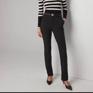 WHBM.. Slim Scuba Pants with Ankle Slits. 
SIZE: 0P 
COLOR: Black